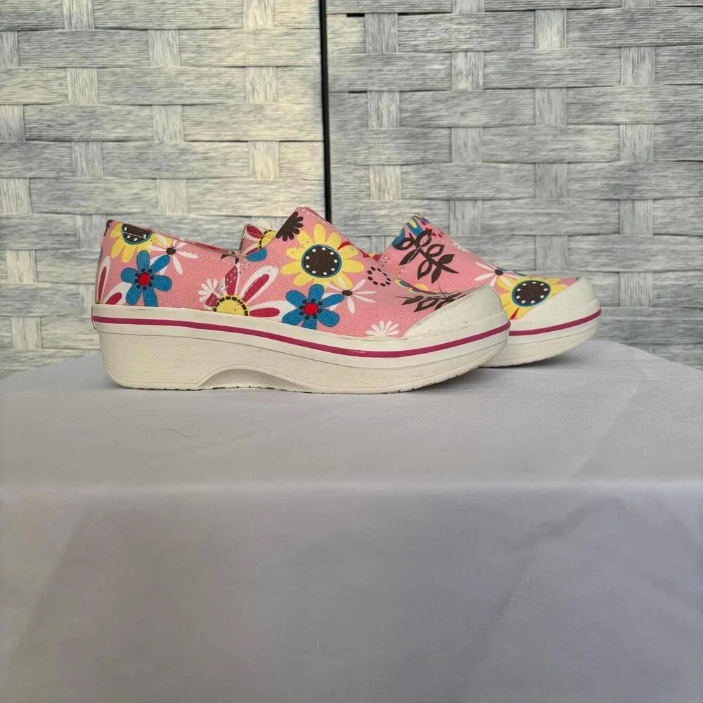 Dansko Pink Floral Print Slip On‎ Clogs Kids Size 32 (US 1)